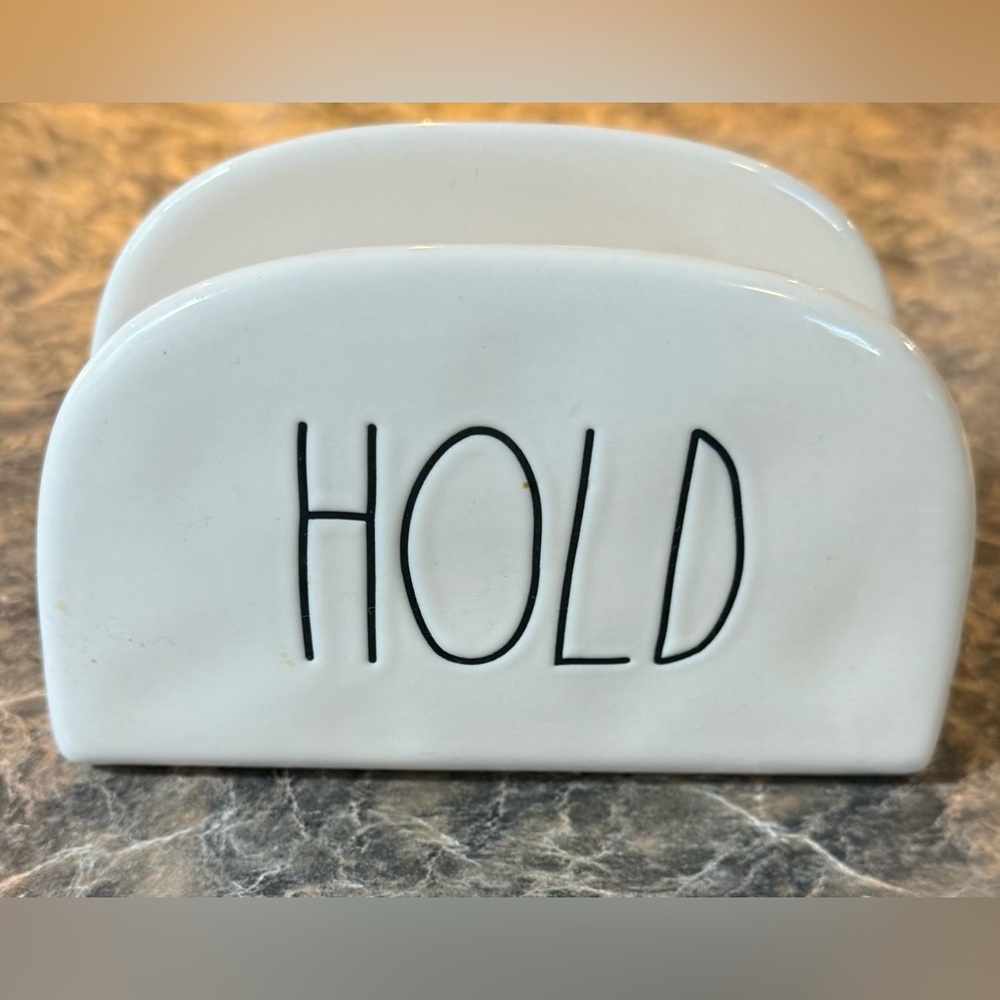 Rae Dunn White Ceramic Napkin Holder